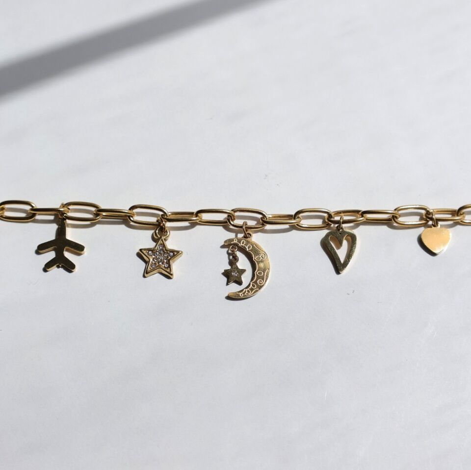 Çelik Charm Bileklik
