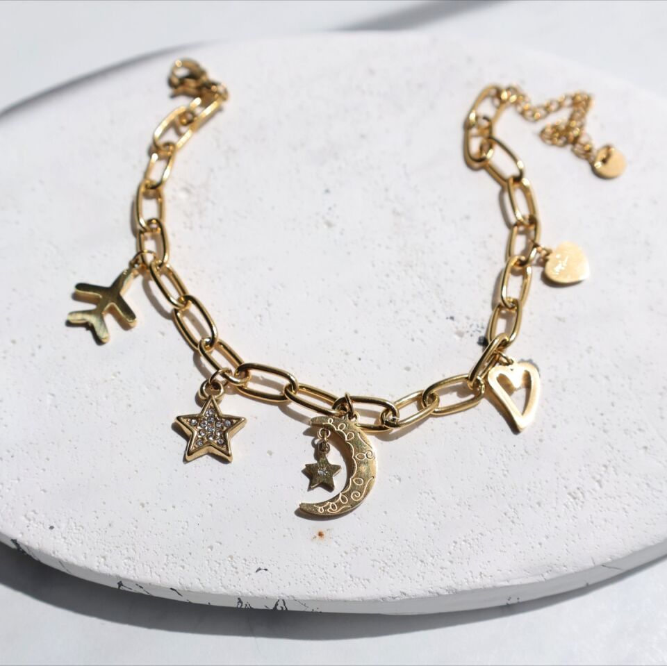 Çelik Charm Bileklik