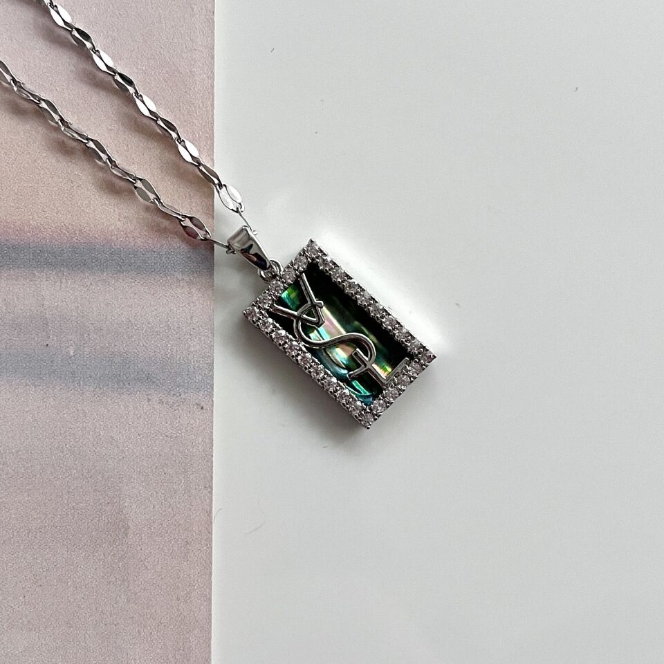 Çelik Abalone Kabuk Kolye