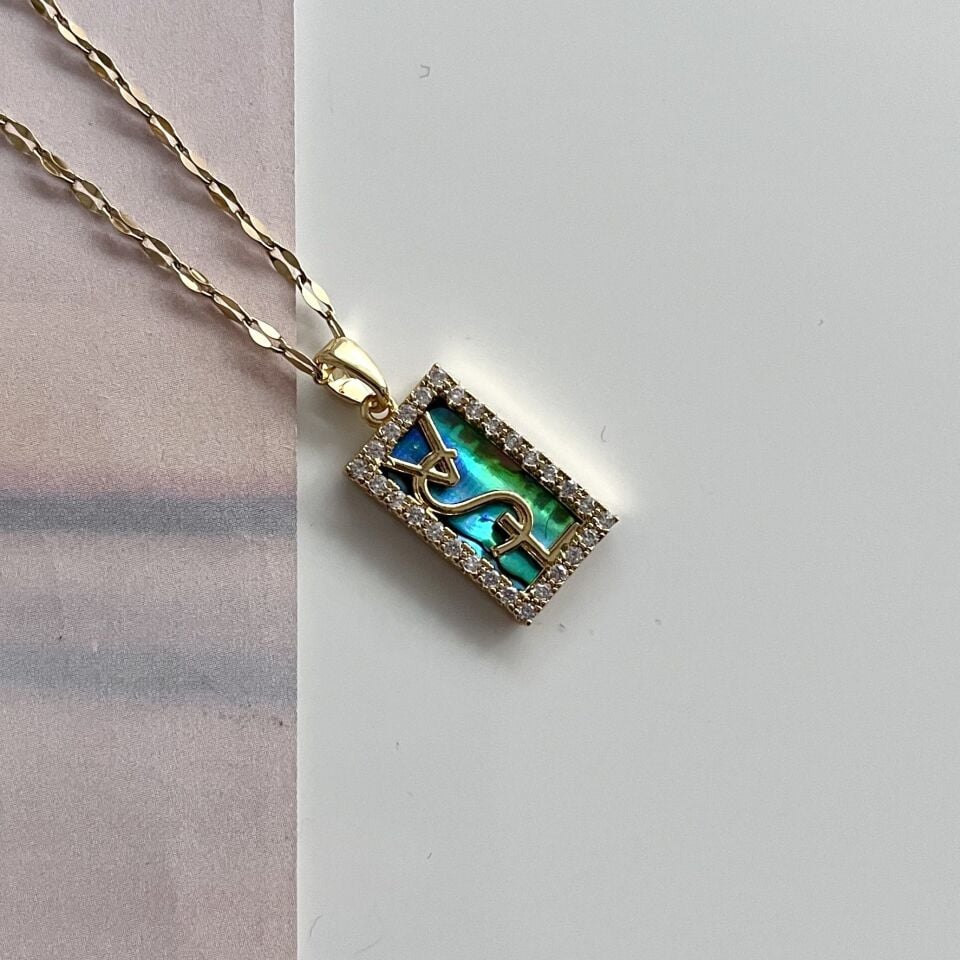 Çelik Abalone Kabuk Kolye