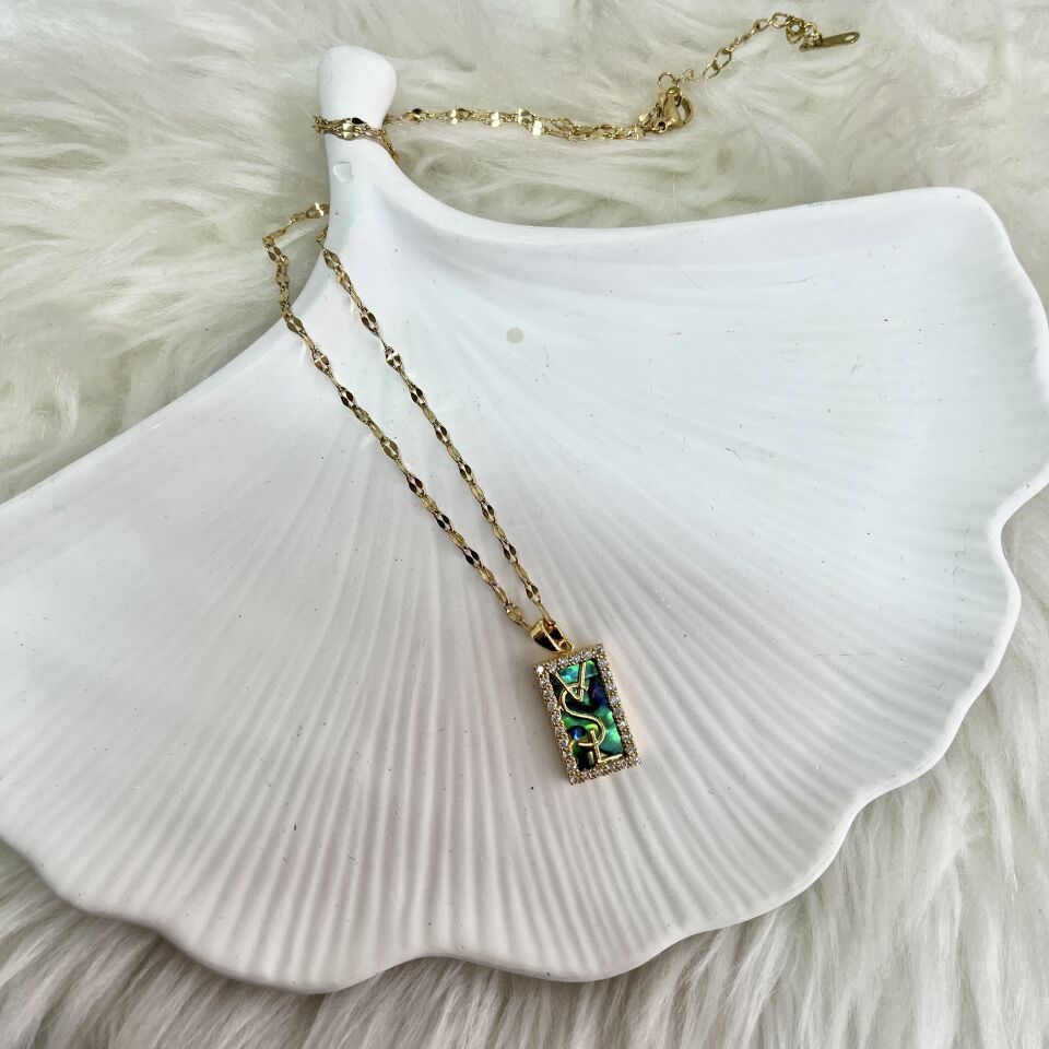 Çelik Abalone Kabuk Kolye