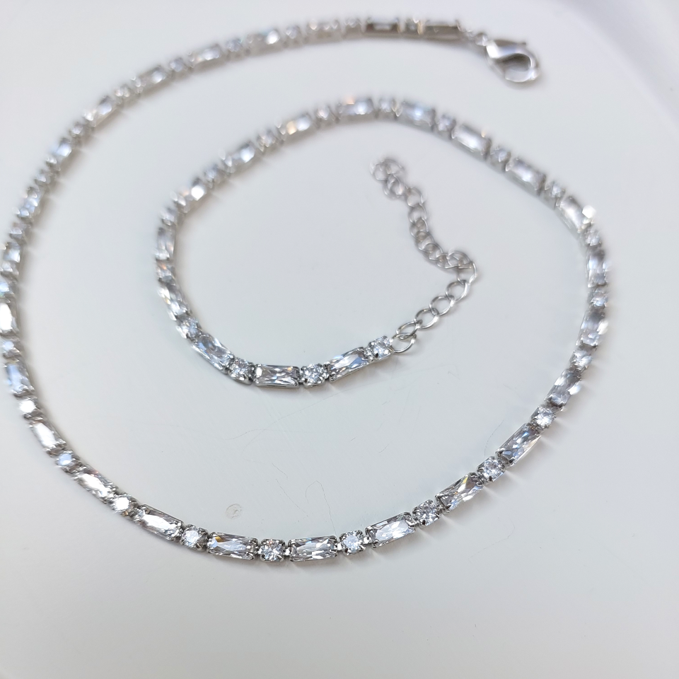 Özel Seri Baget İki Taşlı Kolye