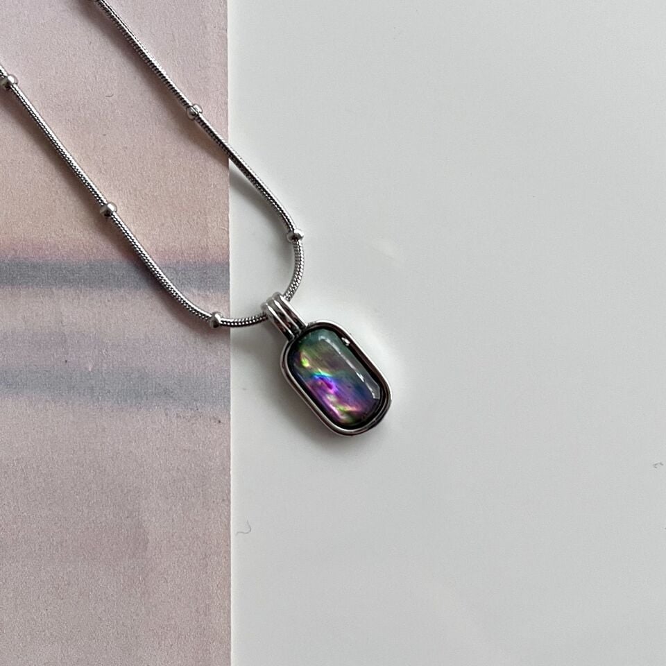 Çelik Abalone Kabuk Kolye