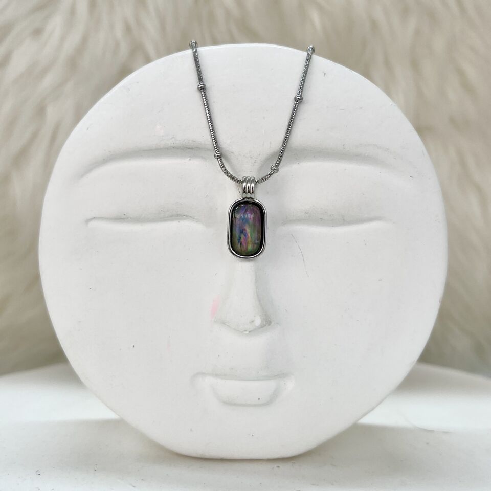 Çelik Abalone Kabuk Kolye