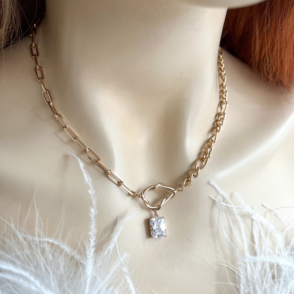 Xuping Taşlı Vip Kolye