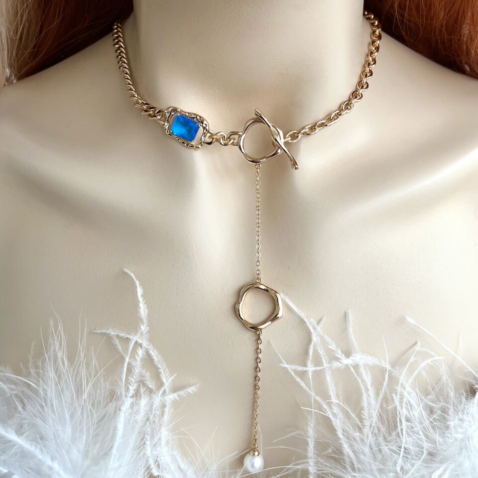 Özel Seri İnci Sallantılı Vip Kolye