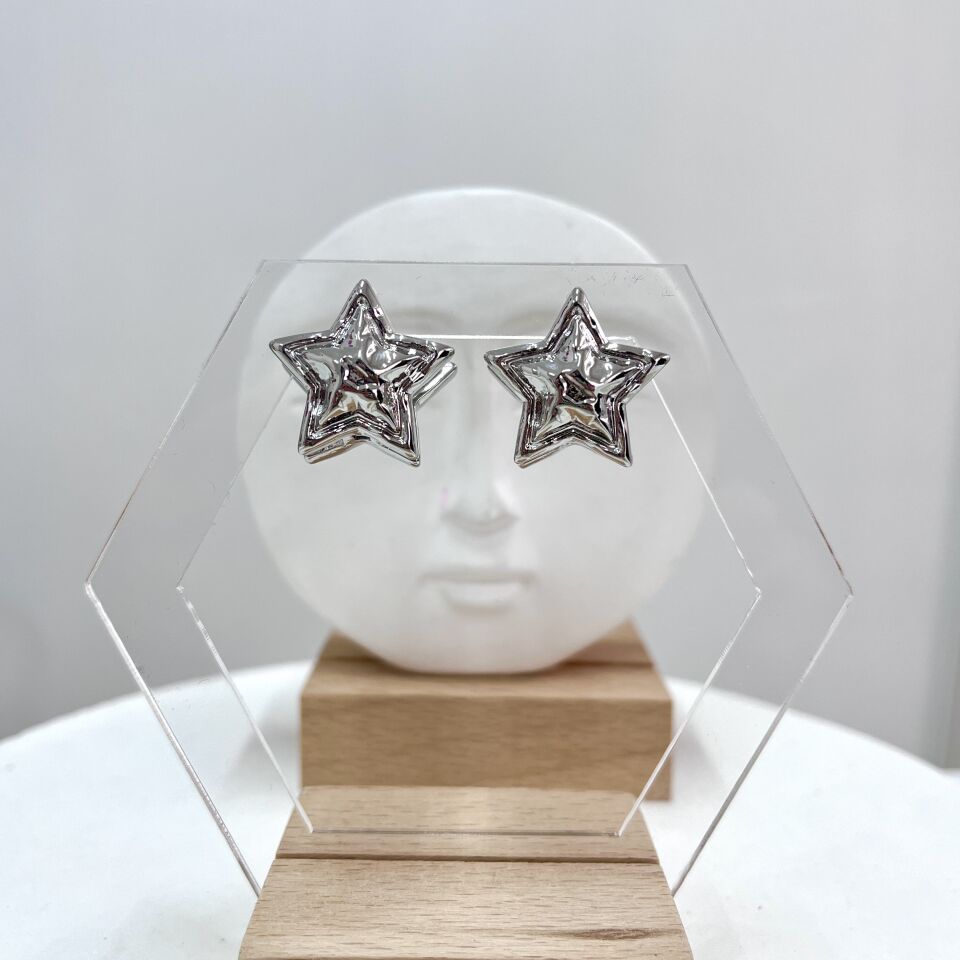 Çelik Açılabilir Yıldız Küpe