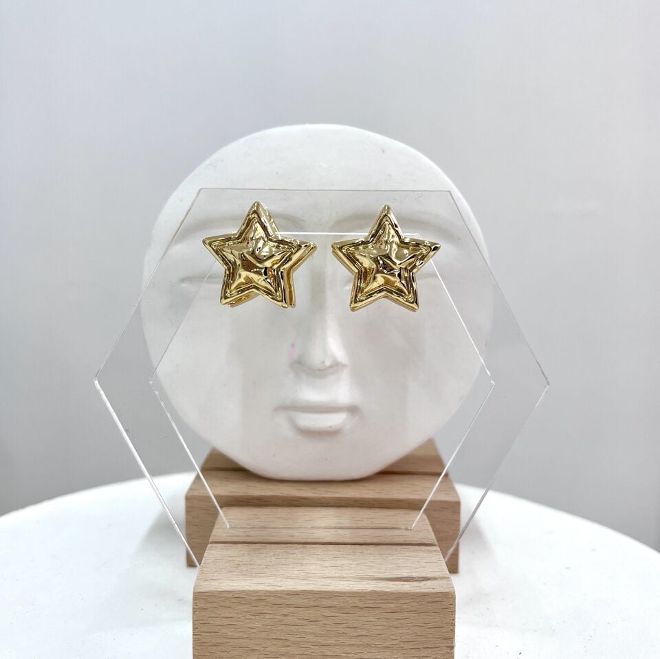 Çelik Açılabilir Yıldız Küpe