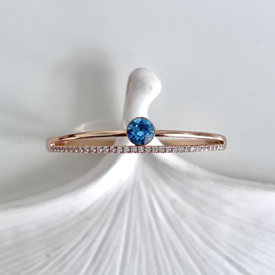 Xuping Mavi Taşlı Vip Kelepçe