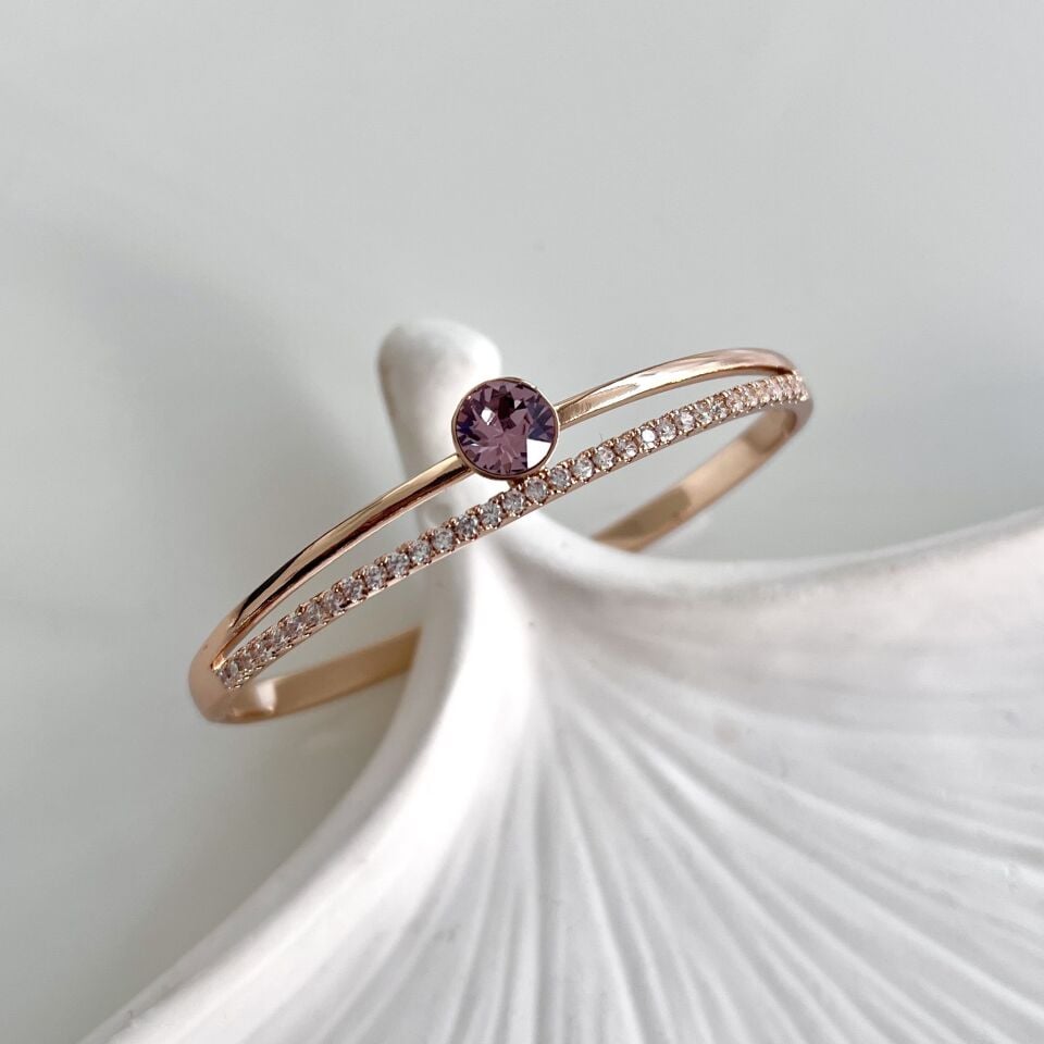 Xuping Mor Taşlı Vip Kelepçe