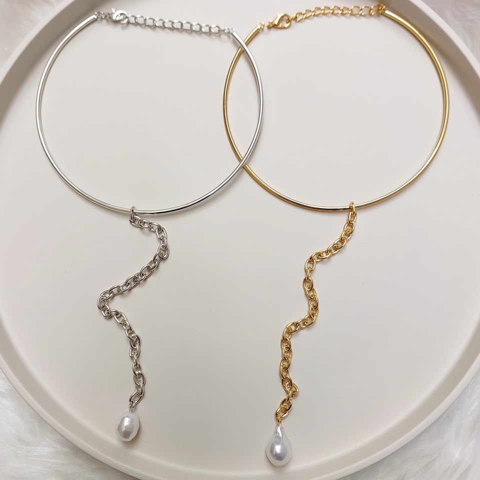 İnci Detay Choker Kolye