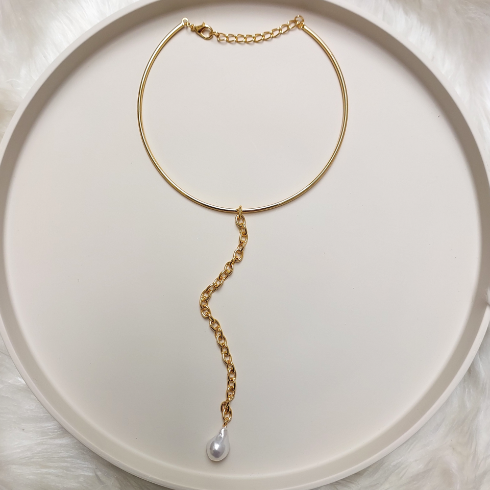 İnci Detay Choker Kolye