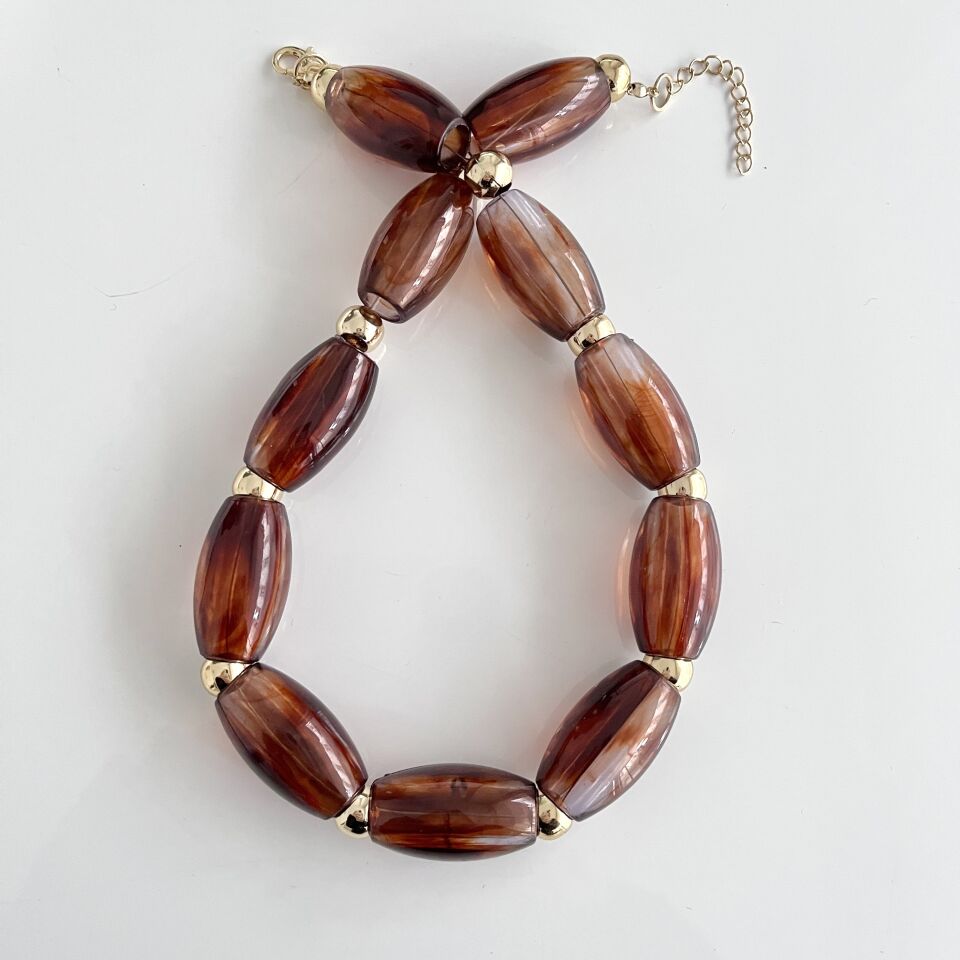 İthal Kahverengi Kolye