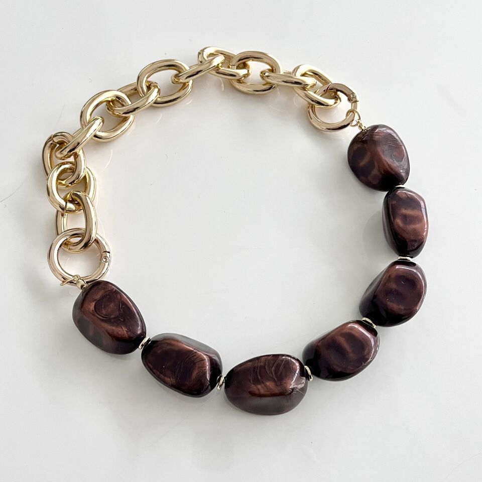 İthal Kahverengi Kolye