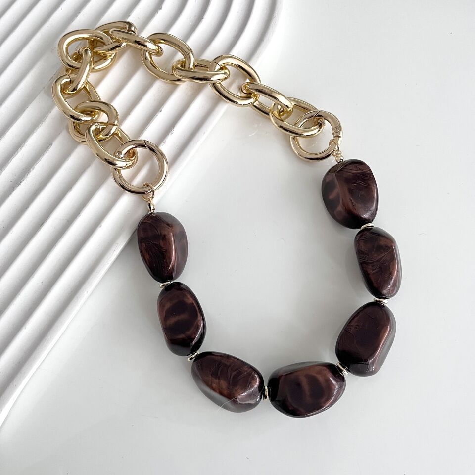 İthal Kahverengi Kolye