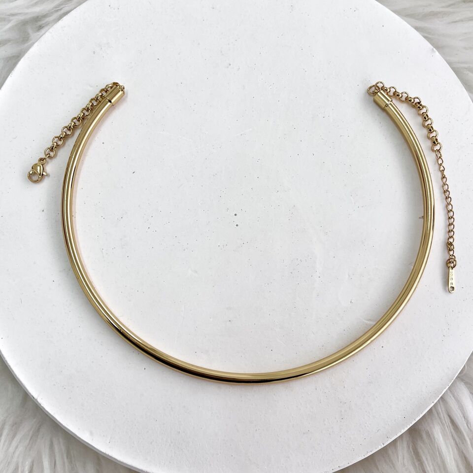 Çelik Sade Choker Kolye