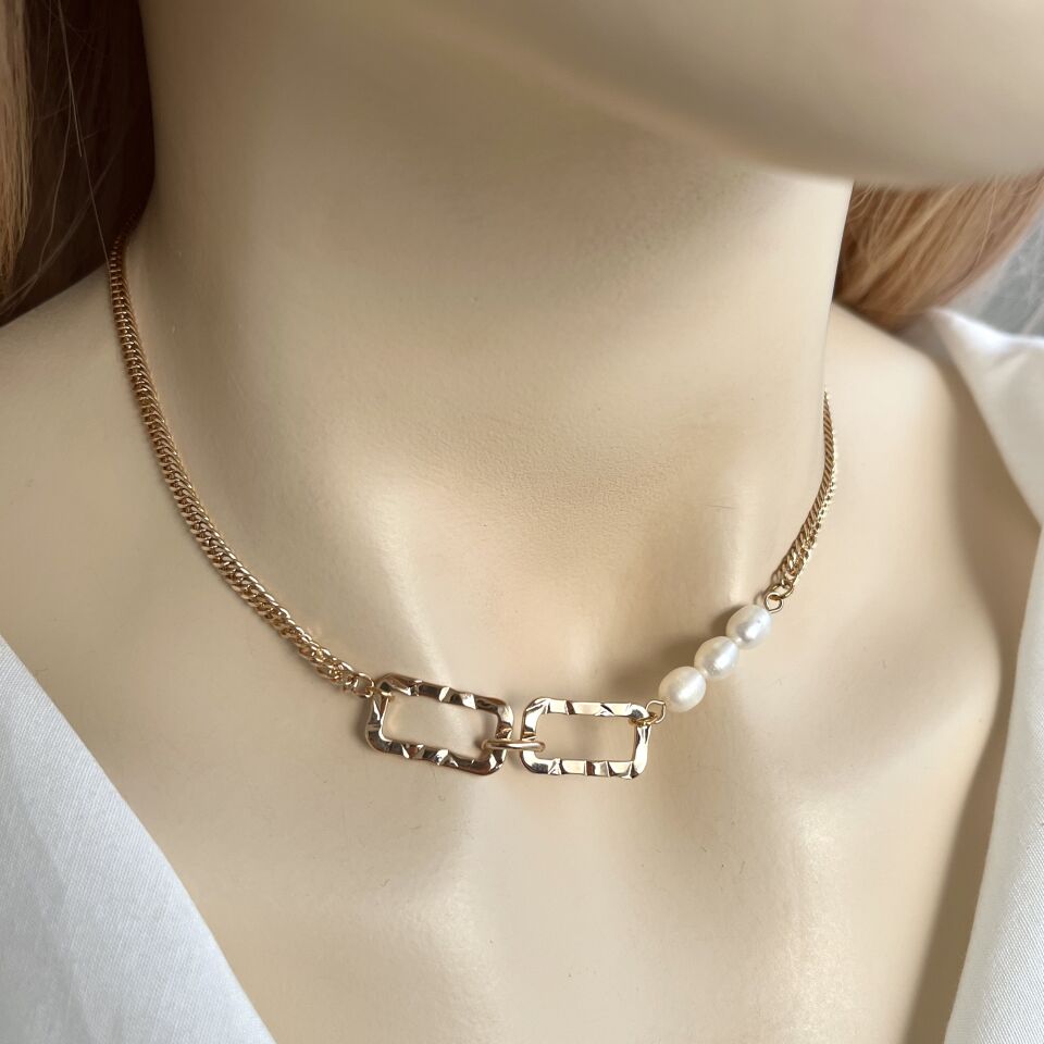 Xuping İnci Detaylı Kolye