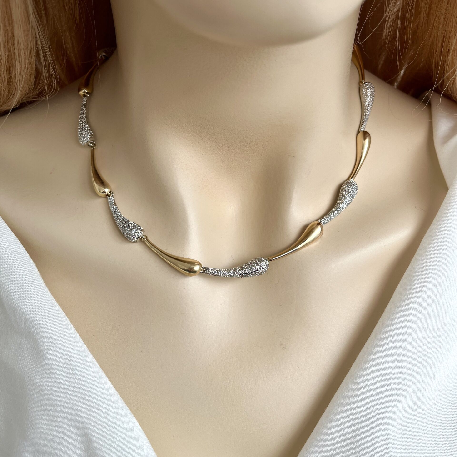 VIP Taşlı Bottega Kolye