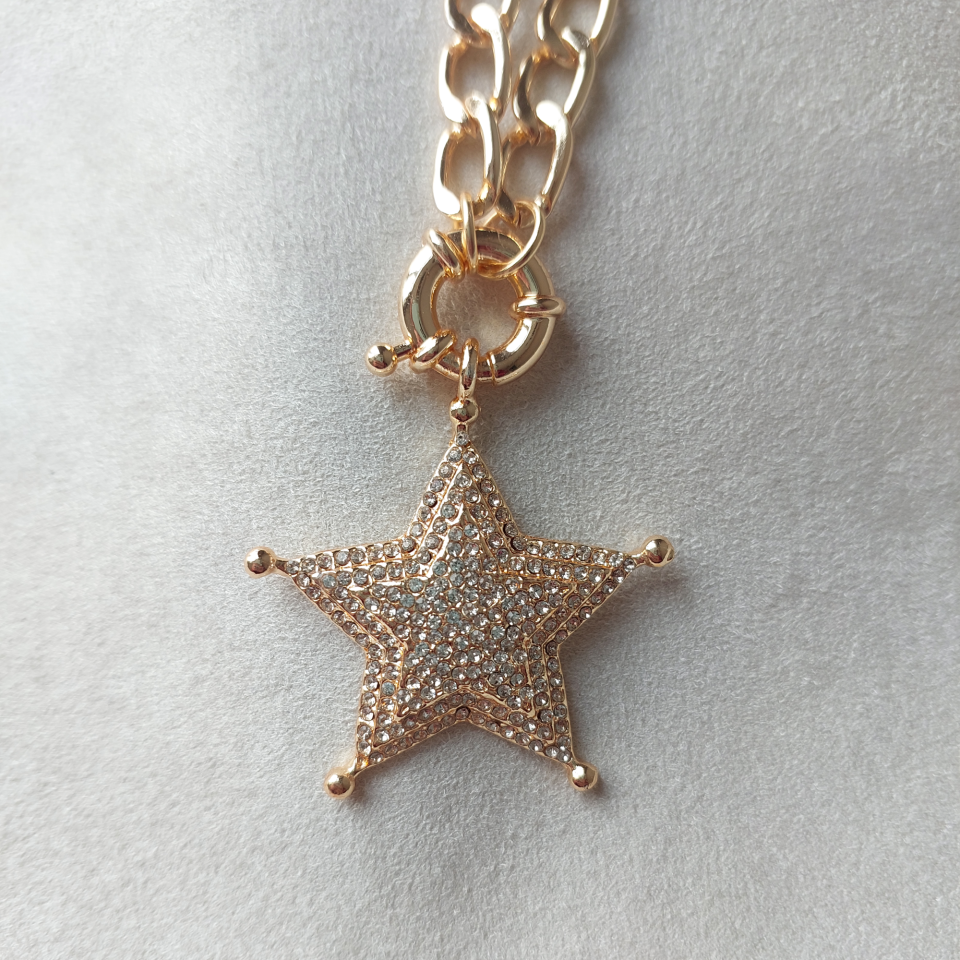 Zirkon Taş Yıldız Kolye