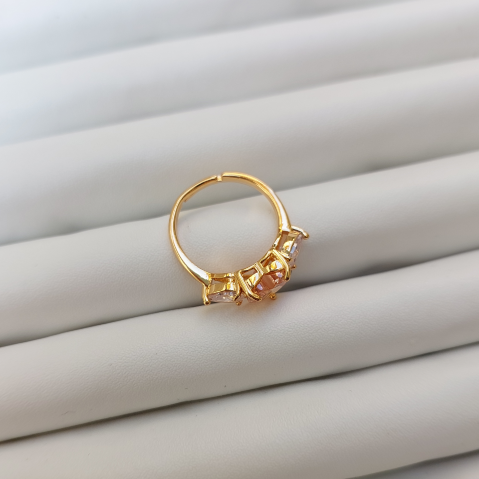 Çelik Zirkon Kalp Yüzük