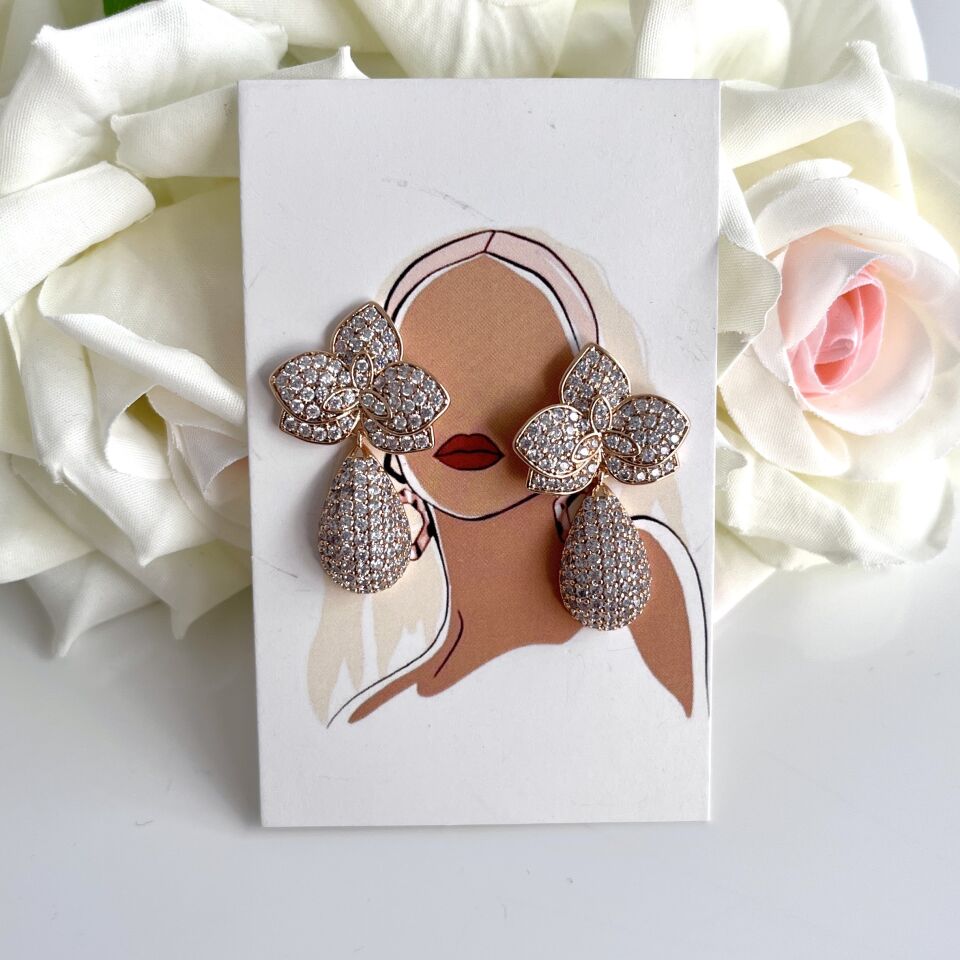 Xuping Taşlı Damla Küpe