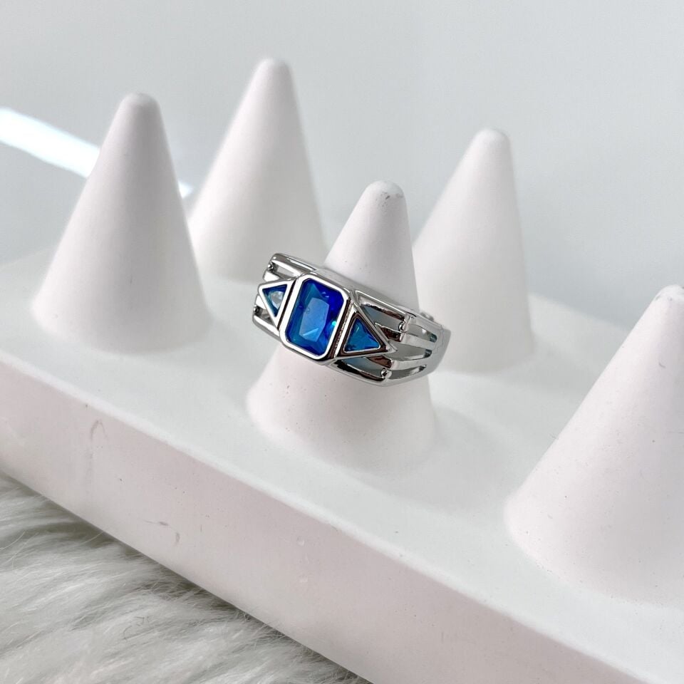 Özel Seri Mavi Taşlı Yüzük