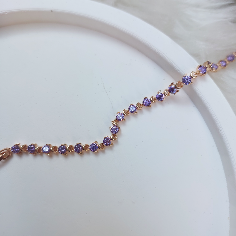 Xuping Vip Mor Zirkon Bileklik