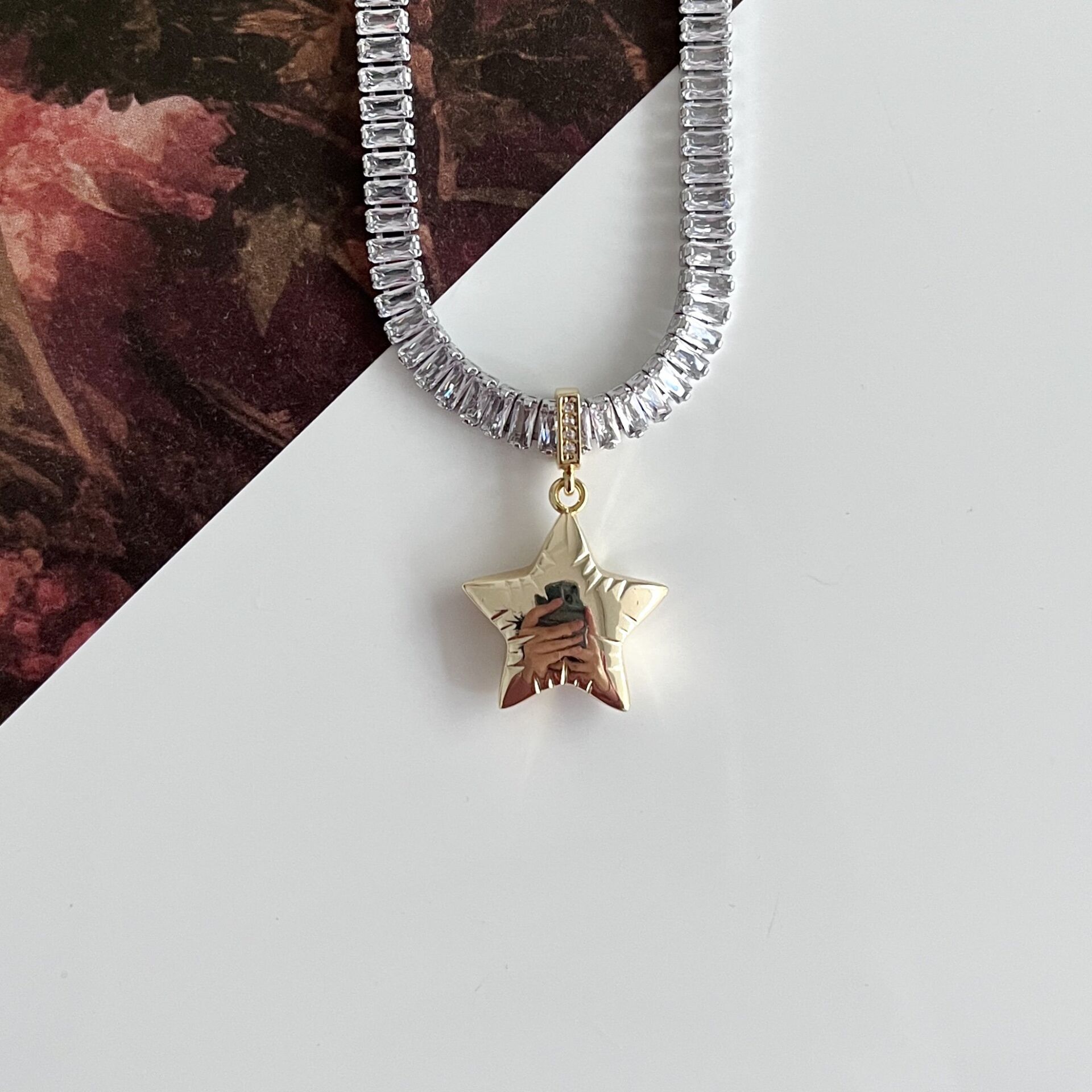 Özel Seri Baget Taşlı Yıldız Kolye