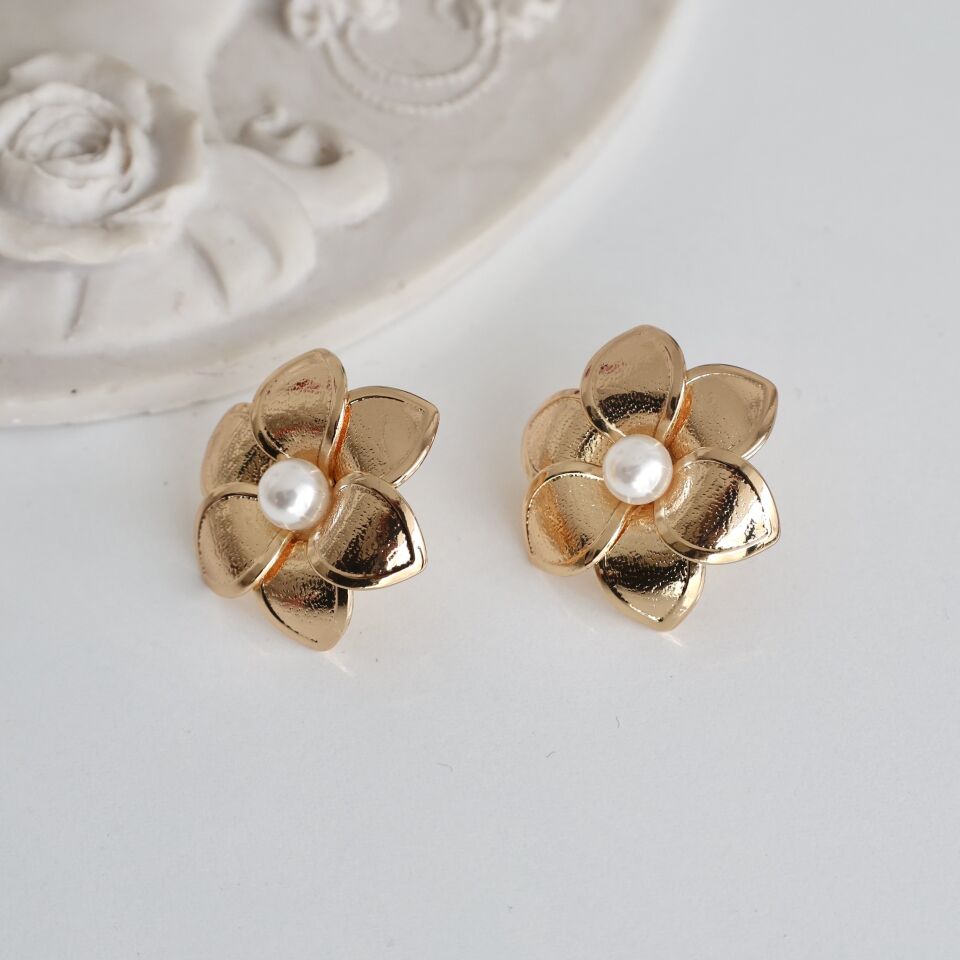 İthal Çiçek Plaka Küpe