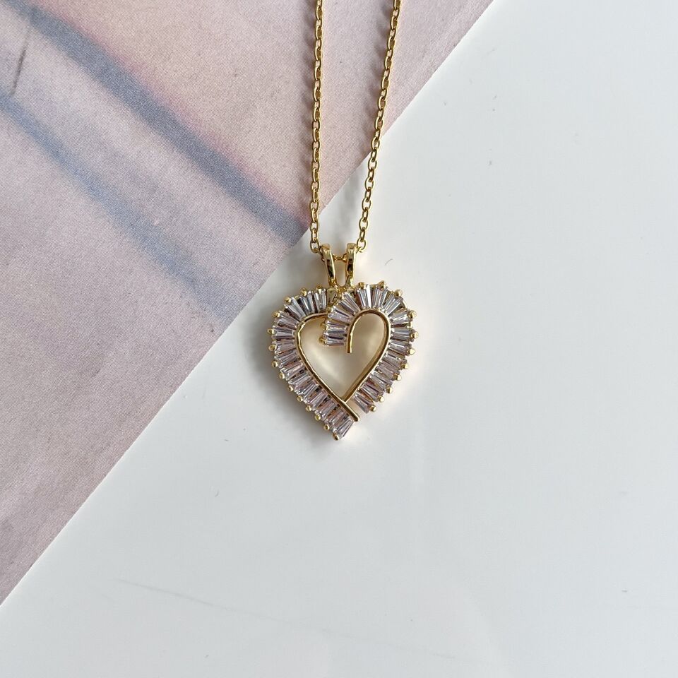 Çelik Baget Kalp Kolye