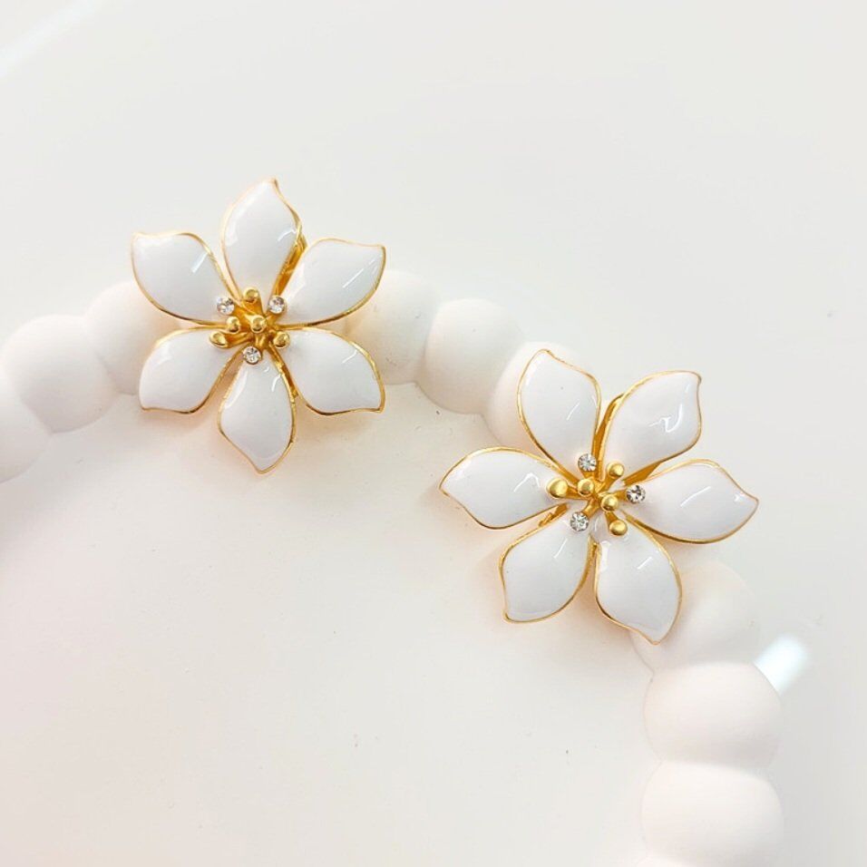 İthal Seri Mineli Çicek Küpe