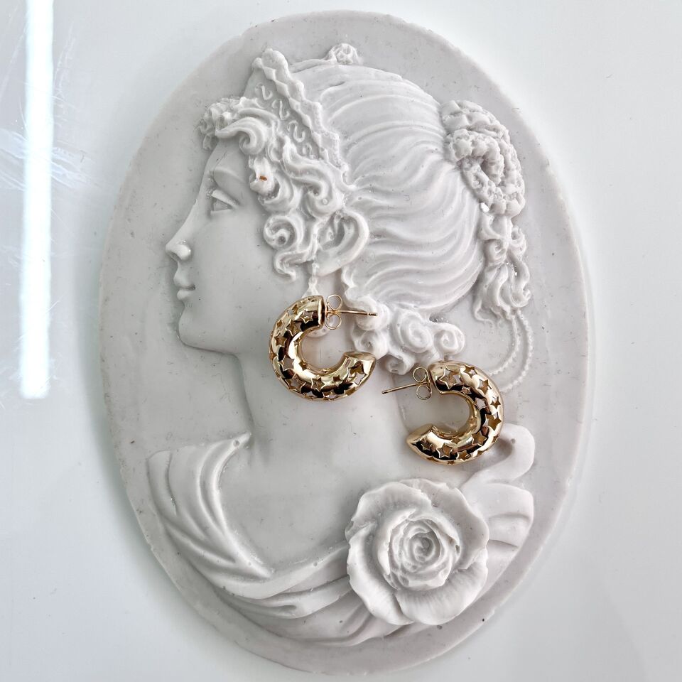 Xuping Yıldız Desen Halka Küpe