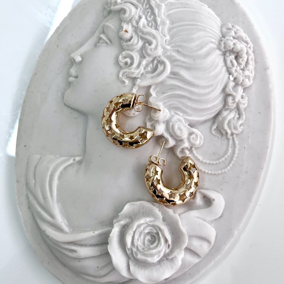 Xuping Yıldız Desen Halka Küpe