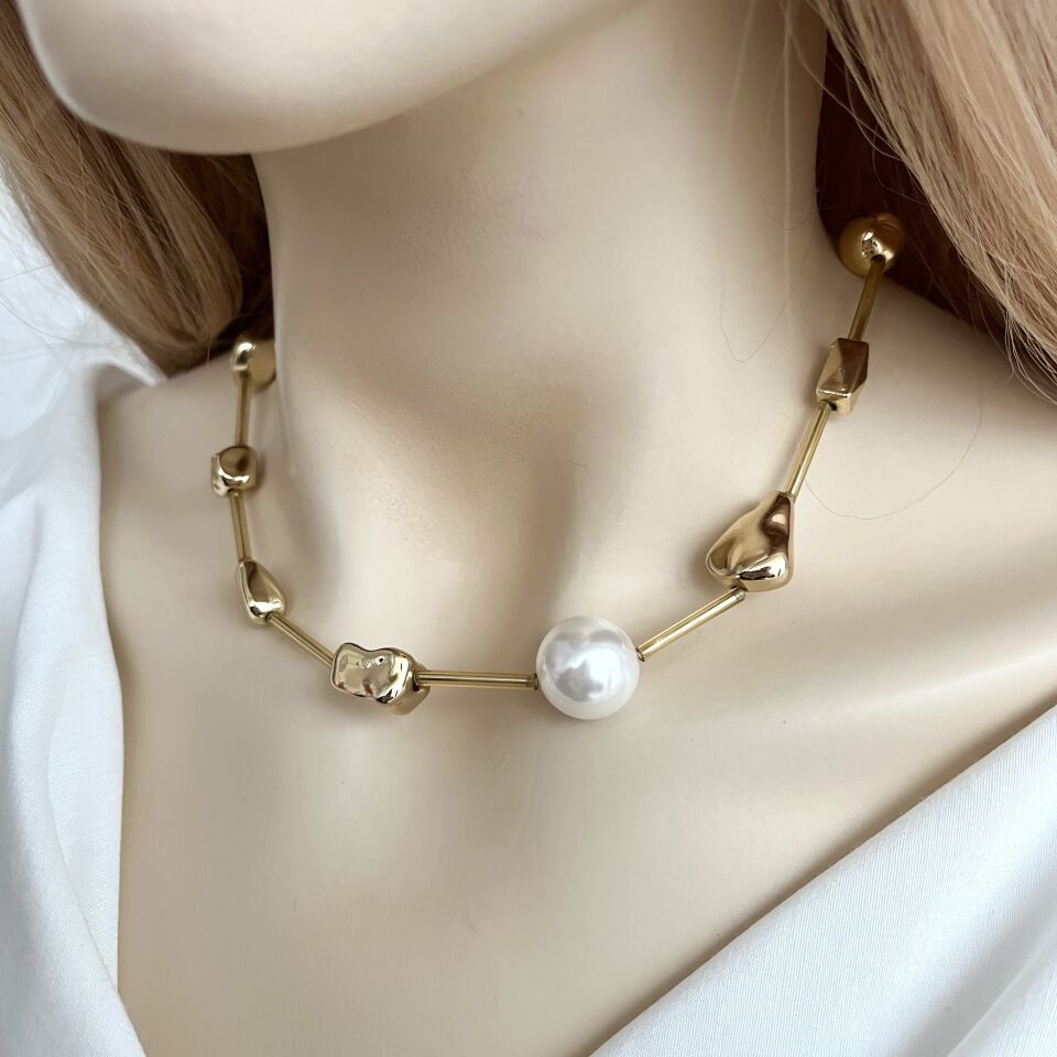 İthal Özel Seri İnci Detay Kolye