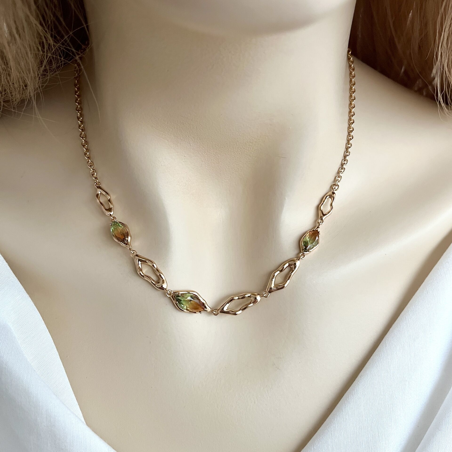 Xuping VIP Renkli Taşlı Kolye