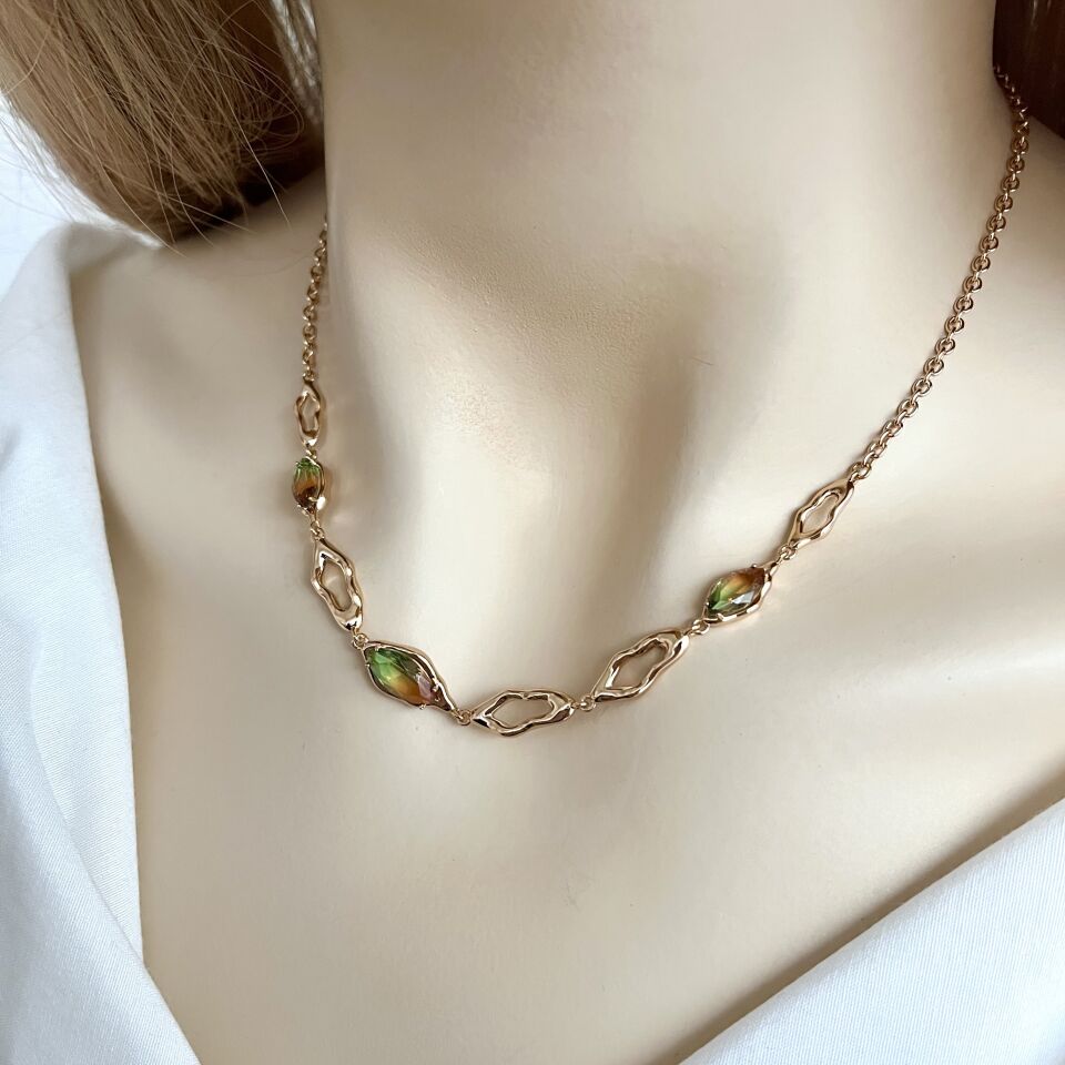 Xuping VIP Renkli Taşlı Kolye