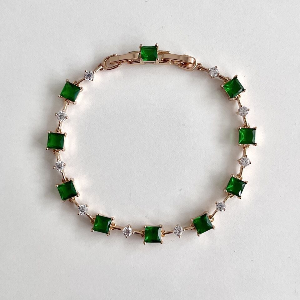 Xuping Yeşil Zirkon Bileklik