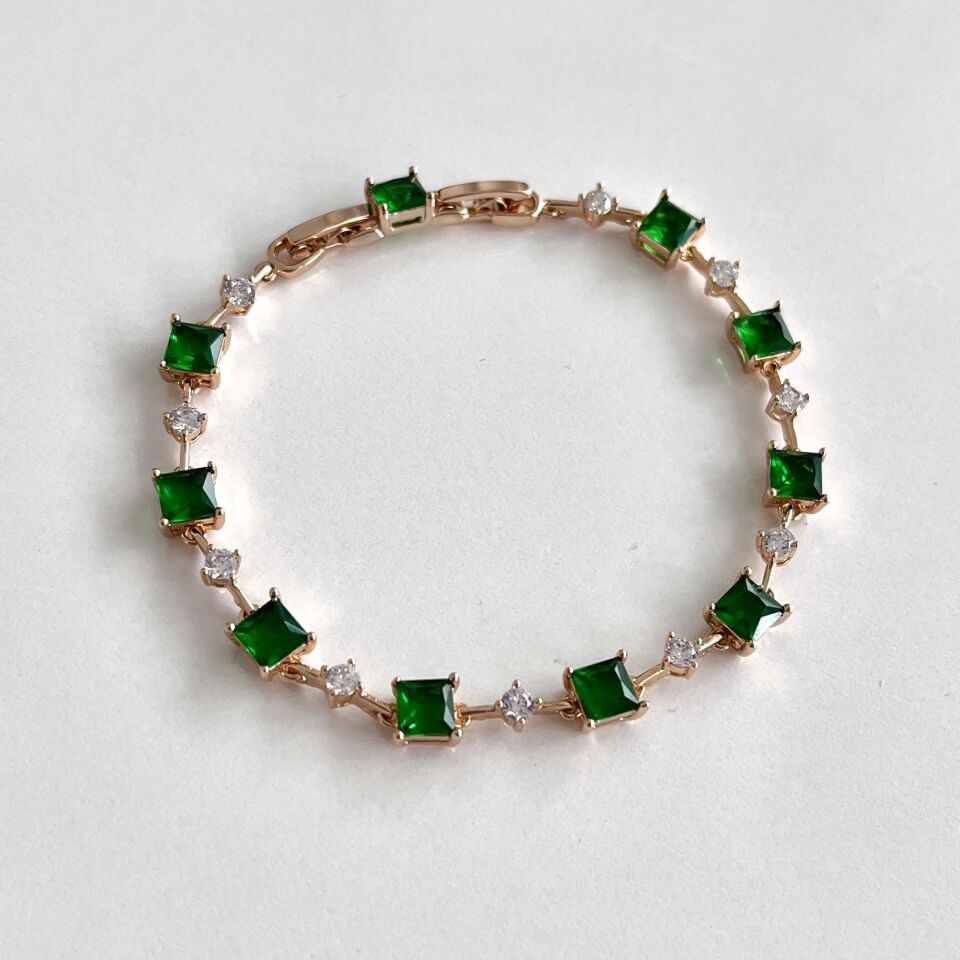 Xuping Yeşil Zirkon Bileklik