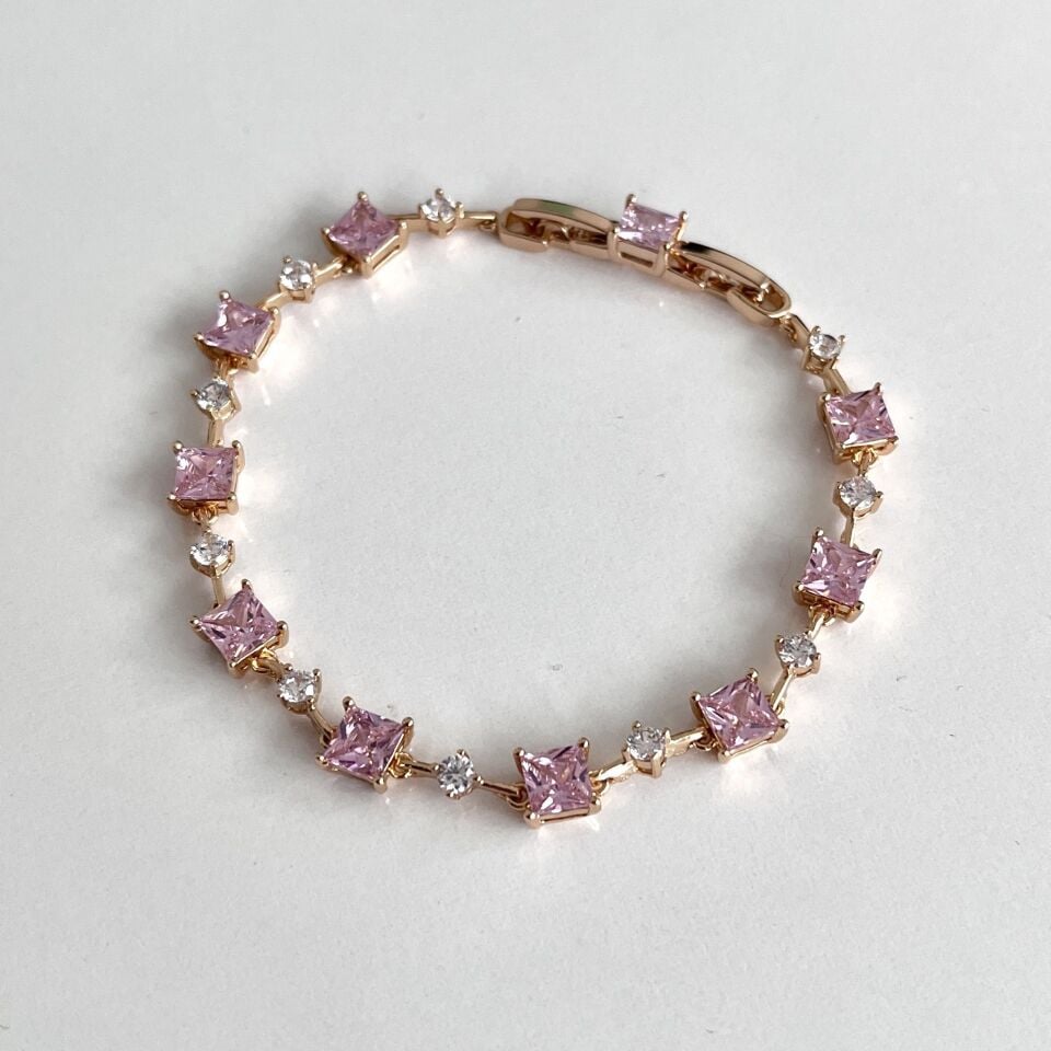 Xuping Pembe Zirkon Bileklik
