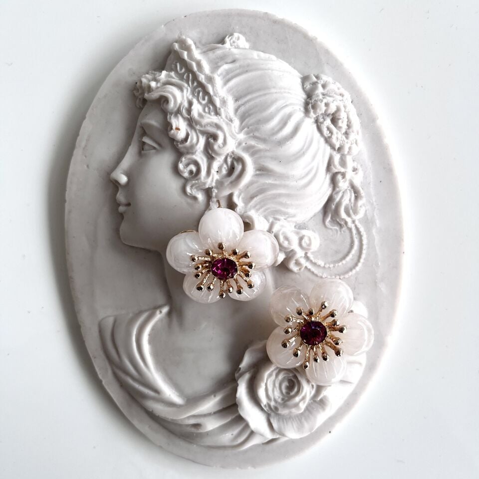 İthal Çiçek Küpe