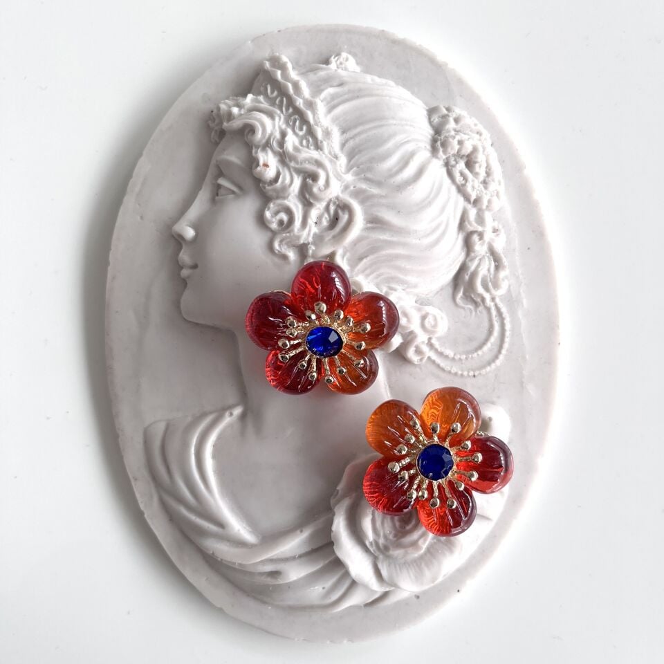 İthal Çiçek Küpe