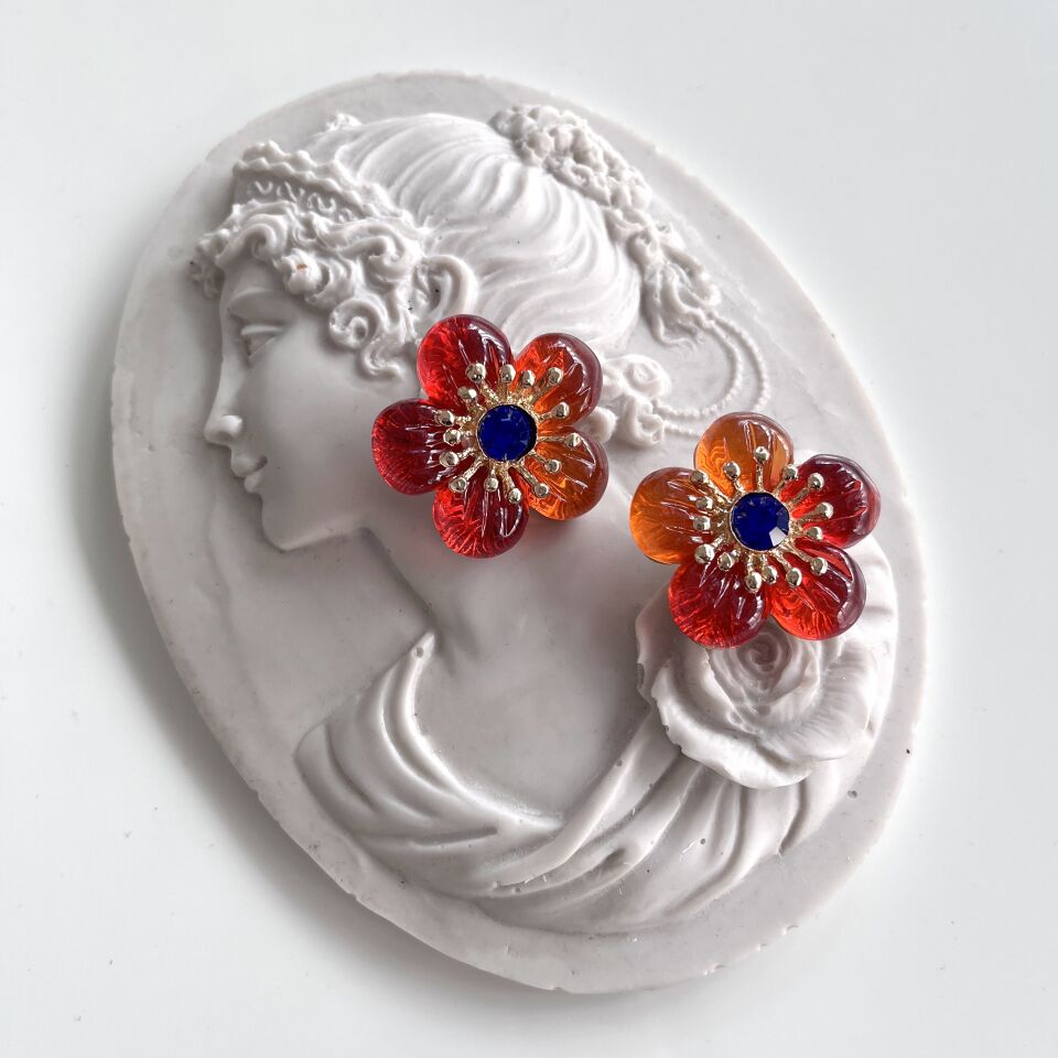 İthal Çiçek Küpe