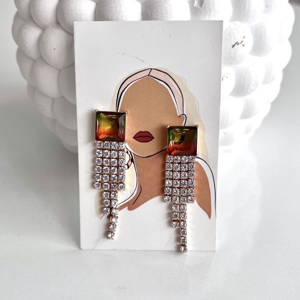 Xuping Renkli Su Yolu Küpe