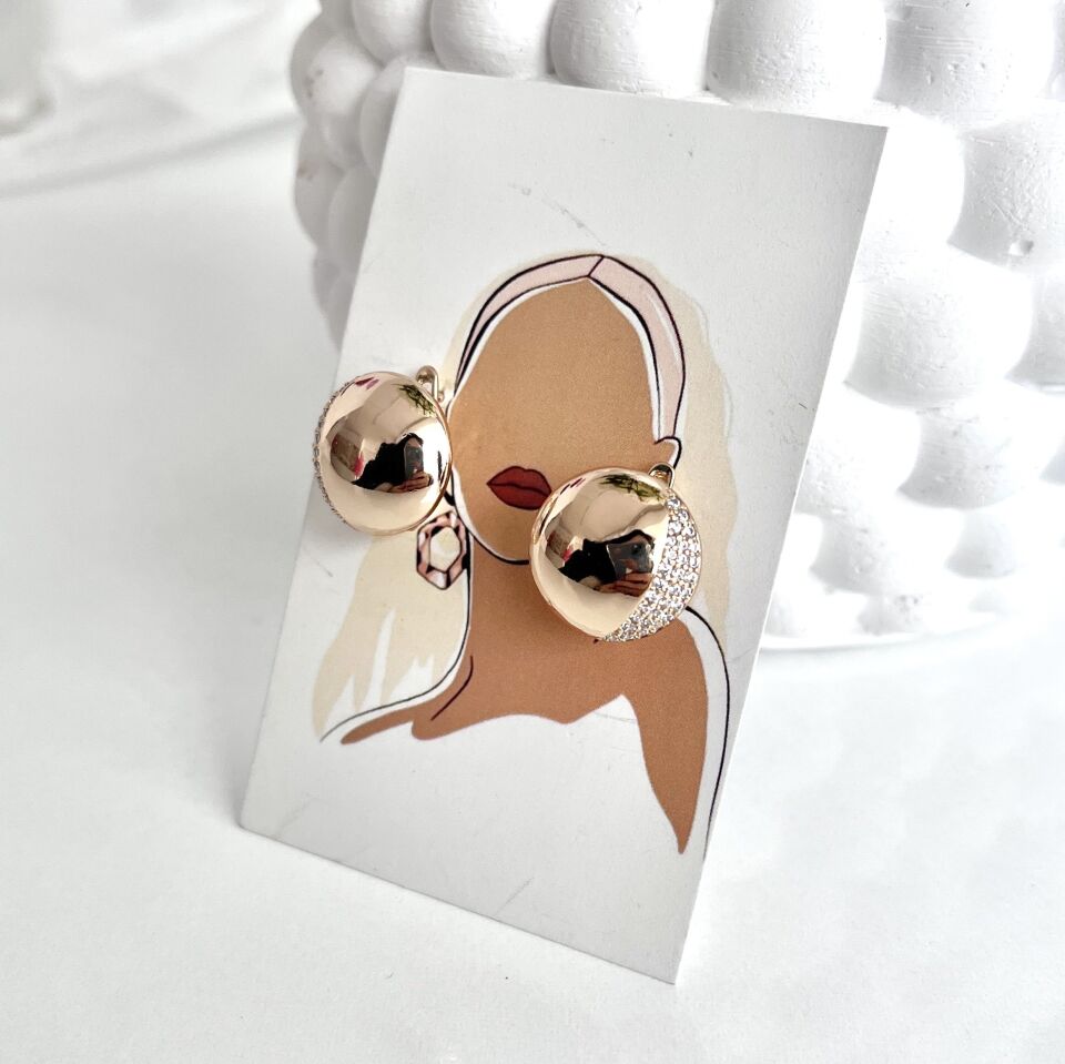 Xuping Taşlı Yuvarlak Küpe