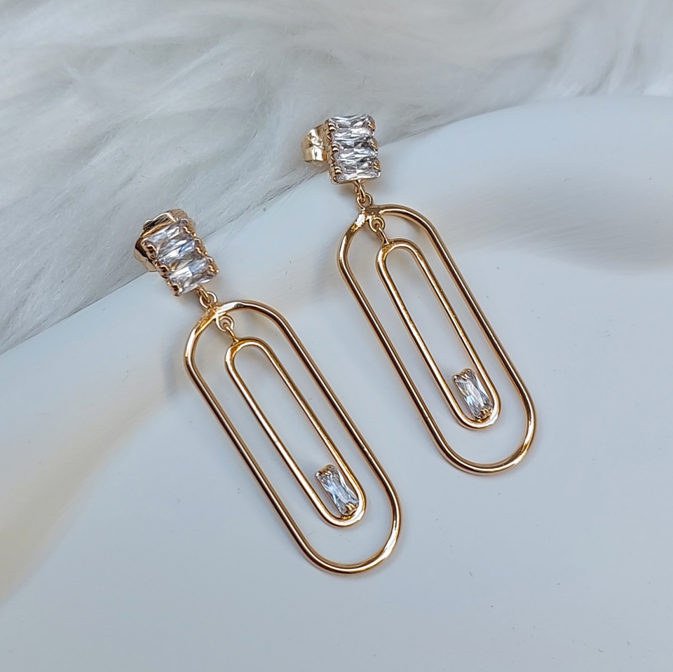 Xuping Baget Taşlı Küpe