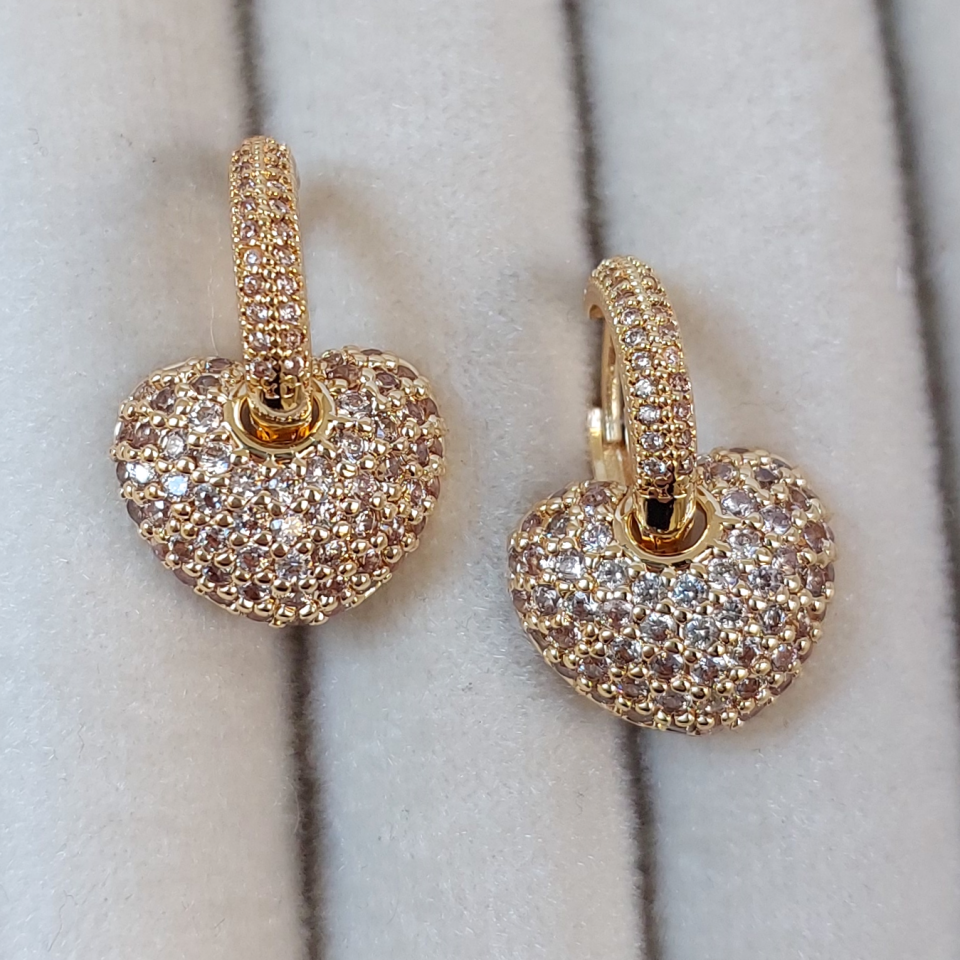 Vip Özel Seri Zirkon Kalp Küpe