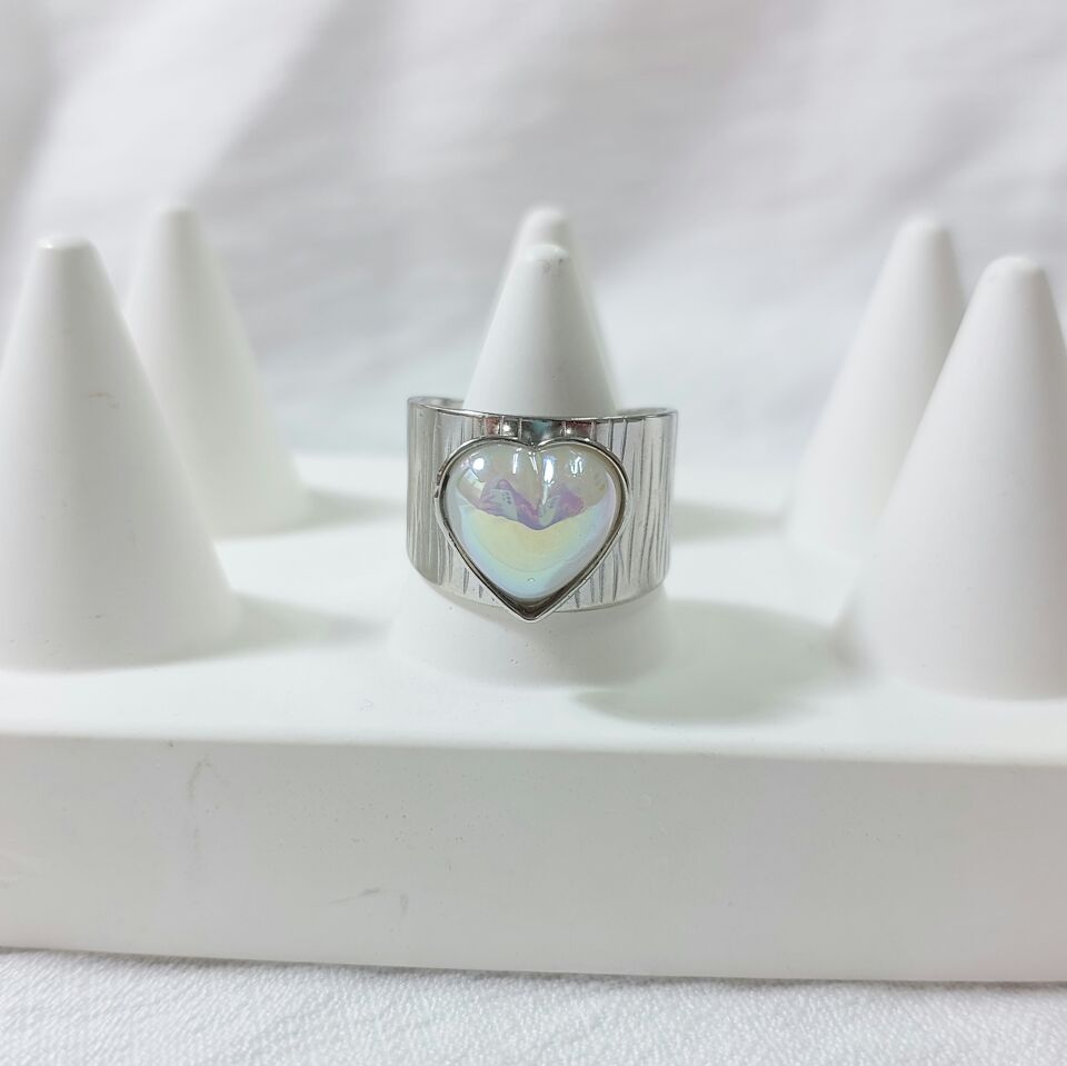 Kalp Çelik Yüzük (silver)