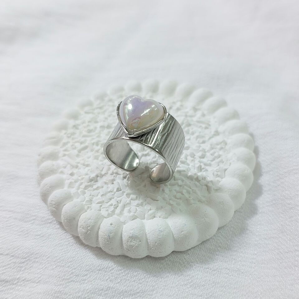 Kalp Çelik Yüzük (silver)