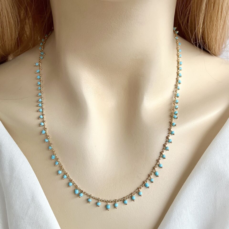 Xuping Mavi Boncuk Kolye