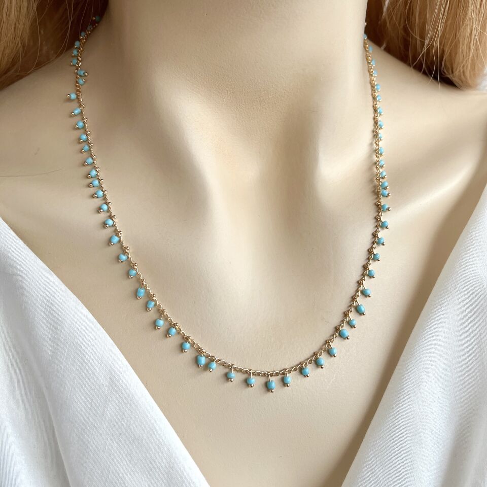 Xuping Mavi Boncuk Kolye